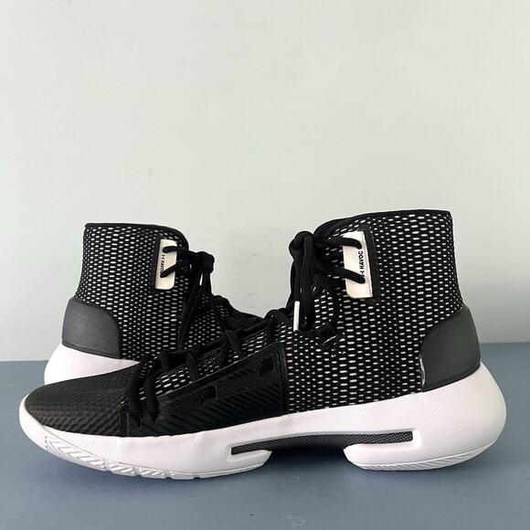 Under Armour HOVR Havoc Black High Top Basketball Shoes Sneakers - Picture 5 of 8